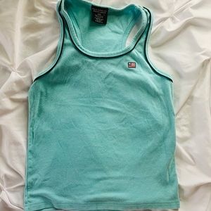 Ralph Lauren cropped turquoise blue tank top!